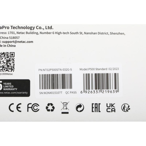 Флеш карта microSDHC 32GB Netac NT02P500STN-032G-S P500 w/o adapter