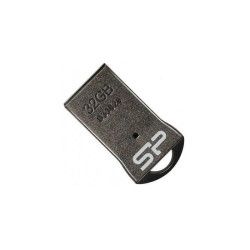 Флеш Диск Silicon Power 32Gb Touch T01 SP032GBUF2T01V1K USB2.0 черный/серебристый