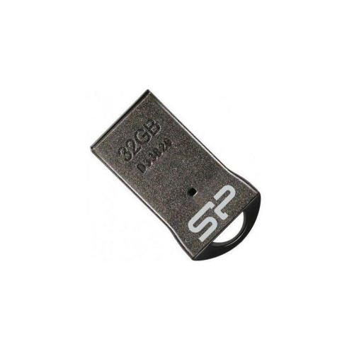 Флеш Диск Silicon Power 32Gb Touch T01 SP032GBUF2T01V1K USB2.0 черный/серебристый