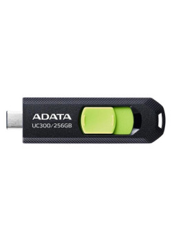 Флеш Диск A-Data 256Gb Type-C UC300 ACHO-UC300-256G-RBK/GN USB3.2 черный/зеленый
