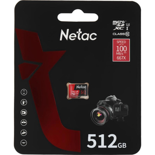 Флеш карта microSDXC 512GB Netac NT02P500PRO-512G-S P500 Extreme Pro