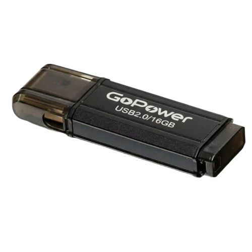 Флеш-накопитель/ Флеш-накопитель GoPower HIT 16GB USB2.0 металл черный