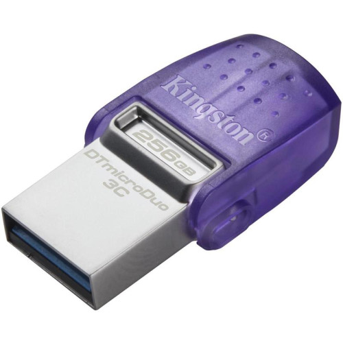 Флеш Диск Kingston 256Gb DataTraveler microDuo 3C DTDUO3CG3/256GB USB3.0 фиолетовый