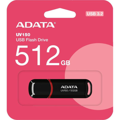 Флеш Диск A-Data 512GB AUV150 AUV150-512G-RBK USB3.0 черный