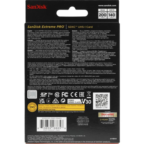 Флеш карта SDXC 256GB Sandisk SDSDXXD-256G-GN4IN