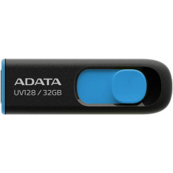 Флеш Диск A-Data 32Gb DashDrive UV128 AUV128-32G-RBE USB3.0 черный/синий