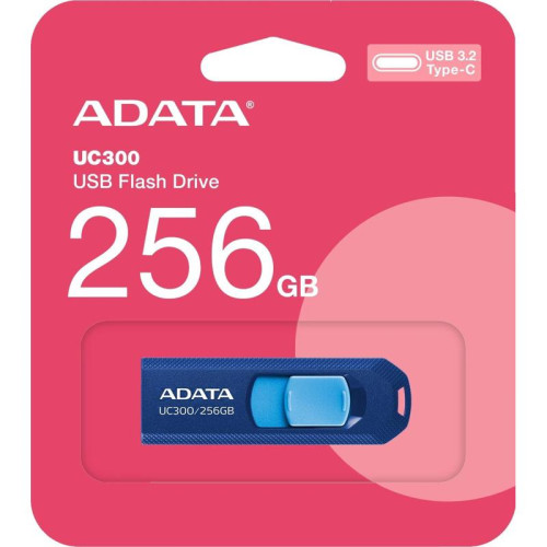 Флеш Диск A-Data 256GB Type-C UC300 ACHO-UC300-256G-RNB/BU USB3.2 синий/голубой