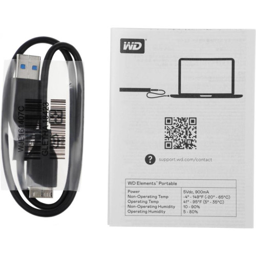 Жесткий диск WD USB 3.0 2Tb WDBU6Y0020BBK-WESN Elements Portable 2.5