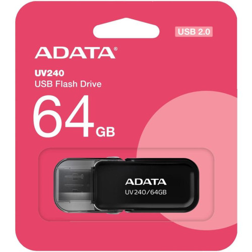 Флеш Диск A-Data 64Gb UV240 AUV240-64G-RBK USB2.0 черный