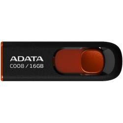 Флеш Диск A-Data 16Gb Classic C008 AC008-16G-RKD USB2.0 красный/черный