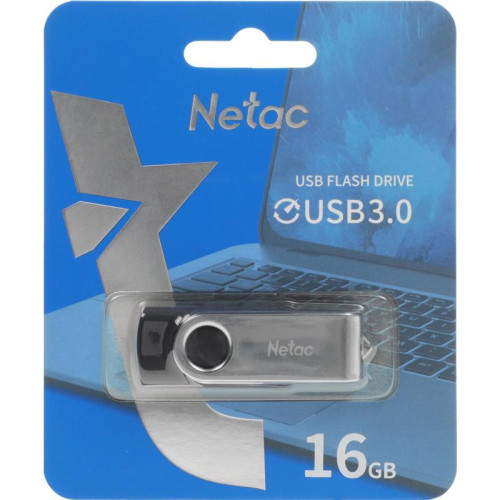 Флеш Диск Netac 16GB U505 NT03U505N-016G-30BK USB3.0 черный/серебристый