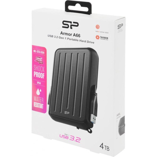 Жесткий диск Silicon Power USB3.0 4TB SP040TBPHD66LS3K Armor A66 2.5 Жесткий диск Silicon Power USB3.0 4TB SP040TBPHD66LS3K Armor A66 2.5