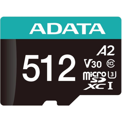 Флеш карта microSDXC 512GB A-Data AUSDX512GUI3V30SA2-RA1 Premier Pro + adapter