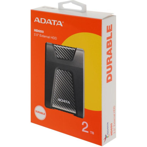 Жесткий диск A-Data USB 3.0 2Tb AHD650-2TU31-CBK HD650 DashDrive Durable 2.5