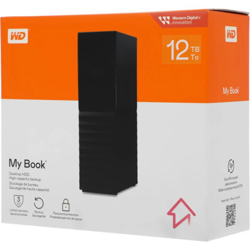 Жесткий диск WD USB 3.0 12.2TB WDBBGB0120HBK-EESN My Book 3.5