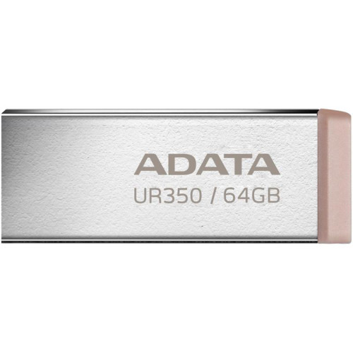 Флеш Диск A-Data 64GB UR350 UR350-64G-RSR/BG USB3.2 серебристый/коричневый
