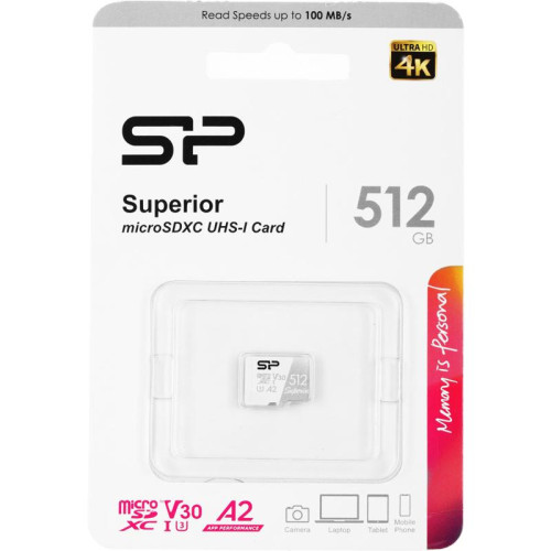 Флеш карта microSDXC 512GB Silicon Power SP512GBSTXDA2V20 Superior V30 A2 w/o adapter
