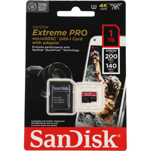 Флеш карта microSDXC 1TB Sandisk SDSQXCD-1T00-GN6MA Extreme Pro V30 + adapter