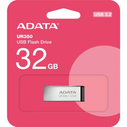 Флеш Диск A-Data 32GB UR350 UR350-32G-RSR/BK USB3.2 серебристый/черный