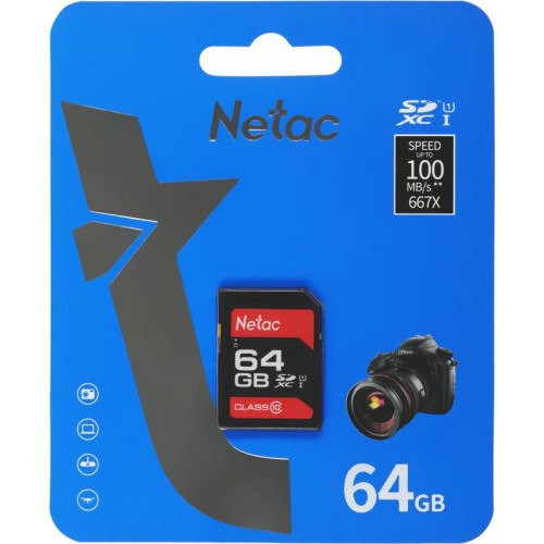 Флеш карта SDXC 64GB Netac NT02P600STN-064G-R P600 w/o adapter