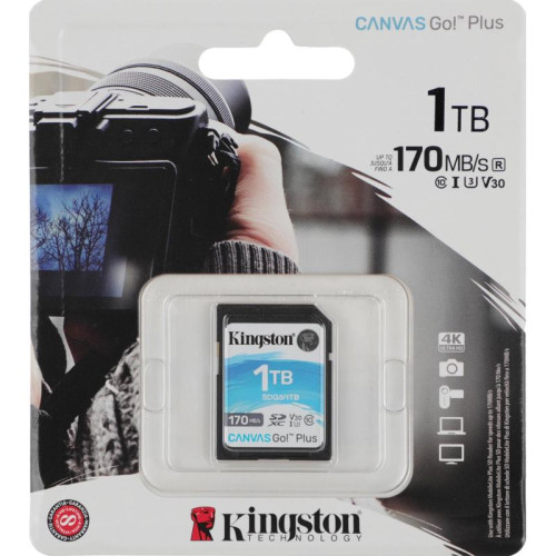 Флеш карта SDXC 1TB Kingston SDG3/1TB Canvas Go! Plus w/o adapter