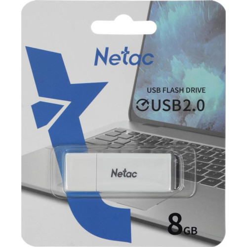 Флеш Диск Netac 8Gb U185 NT03U185N-008G-20WH USB2.0 белый