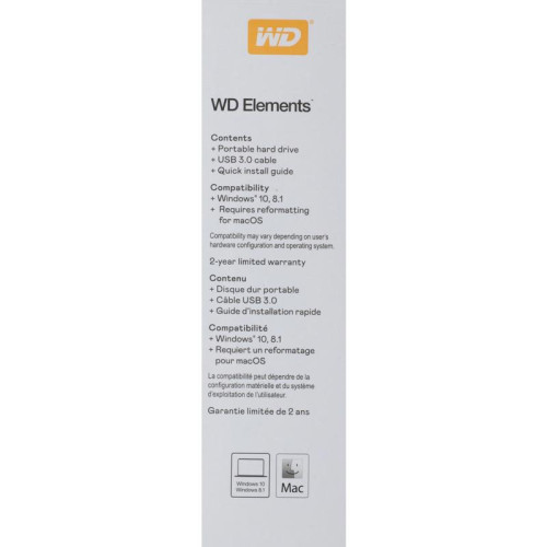 Жесткий диск WD USB 3.0 4Tb WDBU6Y0040BBK-WESN Elements Portable 2.5
