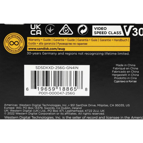 Флеш карта SDXC 256GB Sandisk SDSDXXD-256G-GN4IN