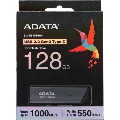 Флеш Диск A-Data 128Gb Type-C UE800 AELI-UE800-128G-CSG USB3.2 серебристый