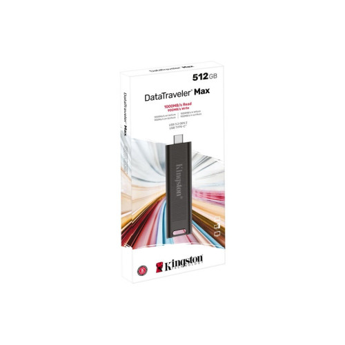 Флэш USB Kingston 512GB USB 3.2 Gen 2 DataTraveler Max Kingston 512GB USB 3.2 Gen 2 DataTraveler Max