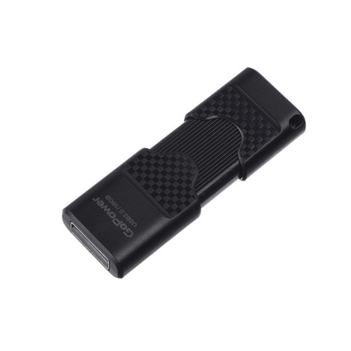 Флеш-накопитель GoPower SLIDER 16GB USB2.0 пластик черный матовый (1/50/1000) Флеш-накопитель GoPower SLIDER 16GB USB2.0 пластик черный матовый (1/50/1000)