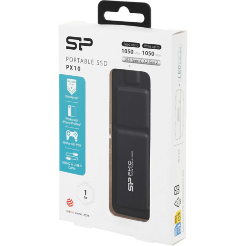Накопитель SSD Silicon Power USB-C 1TB SP010TBPSDPX10CK PX10 1.8