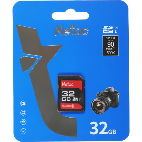 Флеш карта SDHC 32GB Netac NT02P600STN-032G-R P600 w/o adapter