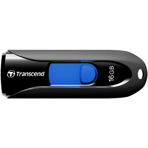 Флеш-накопитель/ Transcend 16GB JetFlash 790 (Black/blue)  USB 3.1