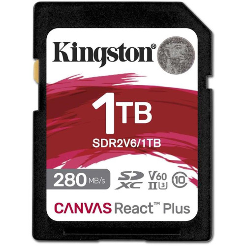 Флеш карта SDXC 1TB Kingston SDR2V6/1TB Canvas React Plus w/o adapter