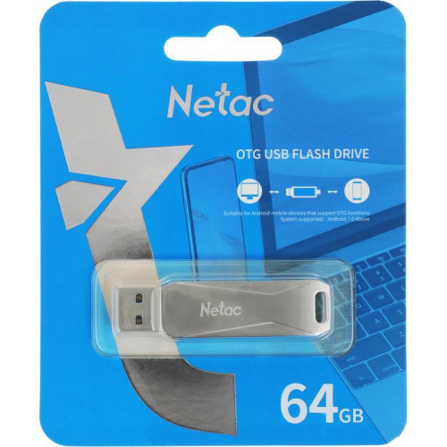 Флеш Диск Netac 64Gb U782C NT03U782C-064G-30PN USB3.0 серый