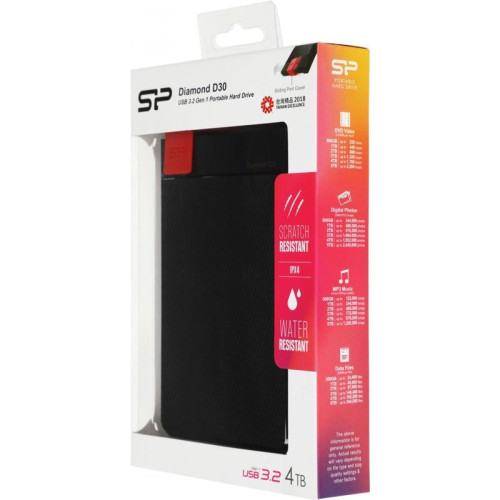 Жесткий диск Silicon Power USB 3.0 4Tb SP040TBPHDD3LS3K D30 Diamond 2.5