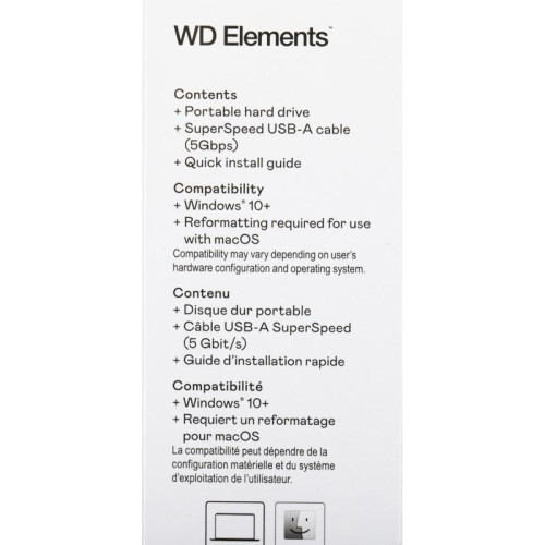 Жесткий диск WD USB 3.0 5Tb WDBU6Y0050BBK-WESN Elements Portable (5400rpm) 2.5