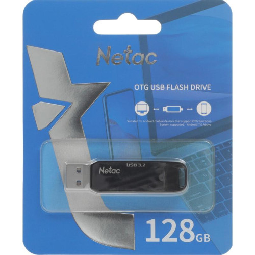 Флеш Диск Netac 128GB US1 NT03US11C-128G-32BK USB3.0 черный/серебристый