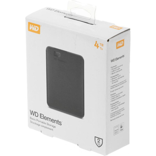 Жесткий диск WD USB 3.0 4Tb WDBU6Y0040BBK-WESN Elements Portable 2.5