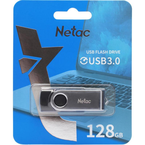 Флеш Диск Netac 128GB U505 NT03U505N-128G-30BK USB3.0 черный/серебристый