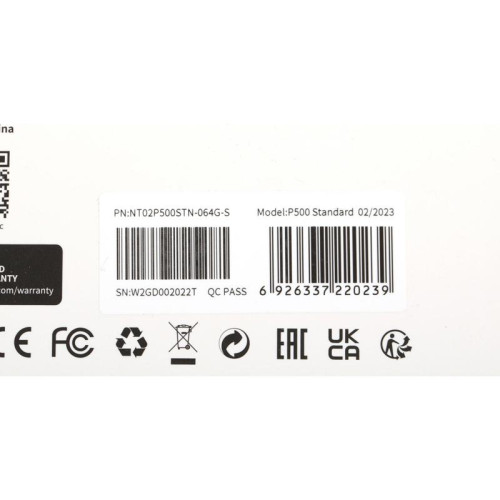 Флеш карта microSDXC 64GB Netac NT02P500STN-064G-S P500 w/o adapter