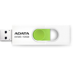 Флеш Диск A-Data 64GB UV320 AUV320-64G-RWHGN USB3.2 белый/зеленый