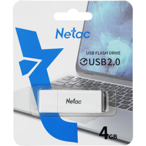 Флеш Диск Netac 4GB U185 NT03U185N-004G-20WH USB2.0 белый