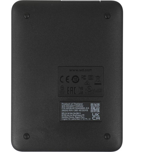 Жесткий диск WD USB 3.0 4Tb WDBU6Y0040BBK-WESN Elements Portable 2.5