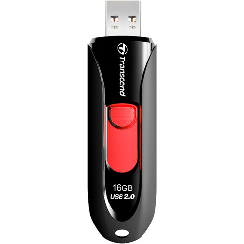 Флеш-накопитель/ Transcend 16GB JetFlash 590 (Black/red)