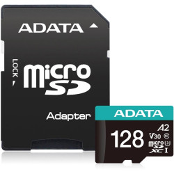 Флеш карта microSDXC 128GB A-Data AUSDX128GUI3V30SA2-RA1 Premier Pro + adapter