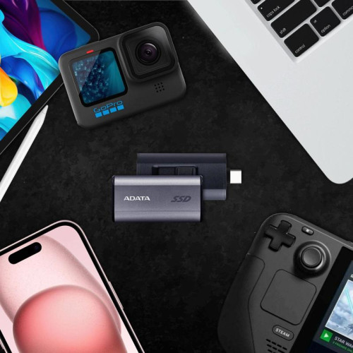 Накопитель SSD A-Data USB3.2 Gen2 500GB SC750-500G-CCBK SC750 серый