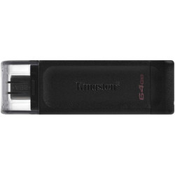 Флеш Диск Kingston 64Gb DataTraveler 70 Type-C DT70/64GB USB3.2 черный