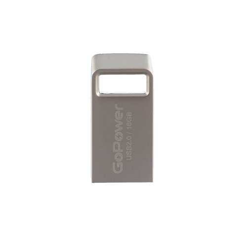 Флеш-накопитель GoPower MINI 16GB USB2.0 металл серебряный (1/50/1000) Флеш-накопитель GoPower MINI 16GB USB2.0 металл серебряный (1/50/1000)